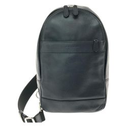 ▼▼ COACH コーチ メンズ ボディーバッグ メッセンジャーバッグ レザー F54770 ネイビー Bランク