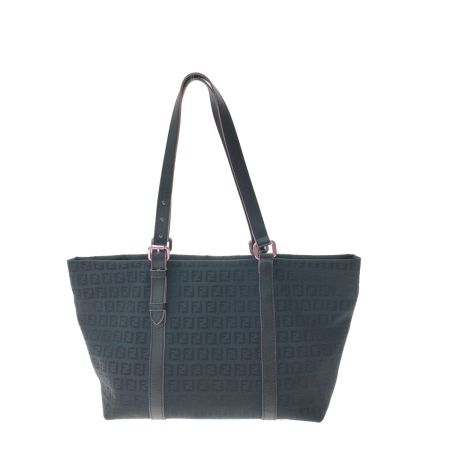  FENDI フェンディ レディース トートバッグ ズッカ柄 ズッキーノ バッグチャーム キャンバス 8BH215-HJE ブラック