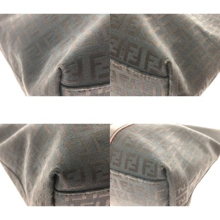  FENDI フェンディ レディース トートバッグ ズッカ柄 ズッキーノ バッグチャーム キャンバス 8BH215-HJE ブラック
