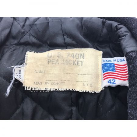  Schott ショット Pコート U.S 740 Pea jacket メンズ SIZE 42 ブラック
