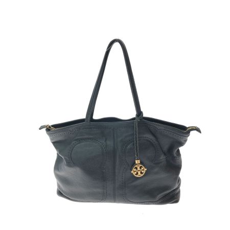  TORY BURCH トリーバーチ レディース トートバッグ ステッチ A4らくらく収納 ショルダートート レザー チャーム付 ブラック