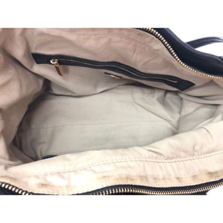  TORY BURCH トリーバーチ レディース トートバッグ ステッチ A4らくらく収納 ショルダートート レザー チャーム付 ブラック