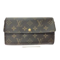 ▼▼ LOUIS VUITTON ルイヴィトン レディース長財布 モノグラム ポシェットポルトモネクレディ M61725 ブラウン Cランク