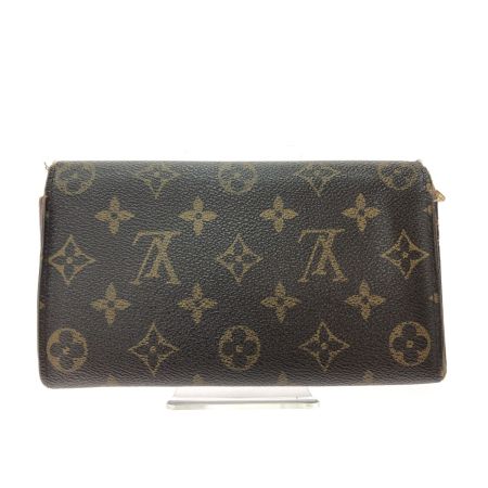  LOUIS VUITTON ルイヴィトン レディース長財布 モノグラム ポシェットポルトモネクレディ M61725 ブラウン