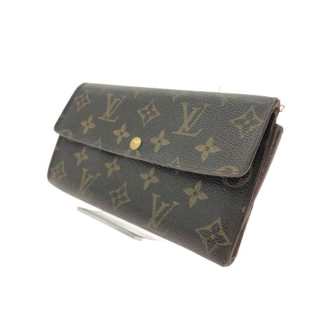  LOUIS VUITTON ルイヴィトン レディース長財布 モノグラム ポシェットポルトモネクレディ M61725 ブラウン