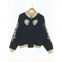 ▼▼ warehouse ウェアハウス スカジャン スカル リバーシブル SIZE 38 ブラック Bランク