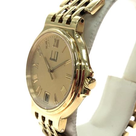  dunhill ダンヒル メンズ腕時計 クオーツ ケース・ベルト金無垢 K18 エリート 22QSRM