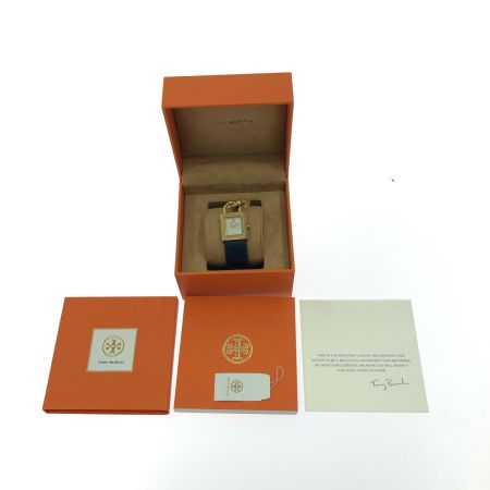 TORY BURCH トリーバーチ レディース腕時計 手巻き カデナウォッチ ネイビー×ゴールド TBW7002