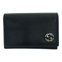 ▼▼ GUCCI グッチ 名刺入れ インターロッキングG 306717・203887 ブラック Aランク