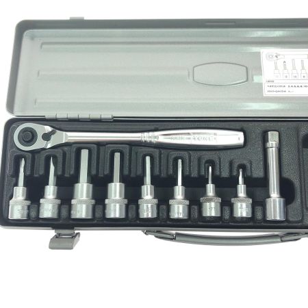 TONE トネ ハンドツール  ヘキサゴンソケットレンチセット（差込角9.5mm）10点セット H3082