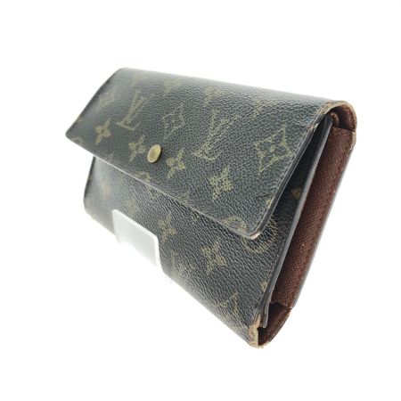  LOUIS VUITTON ルイヴィトン レディース 三つ折り長財布 モノグラム ポルトトレゾールインターナショナル M61215