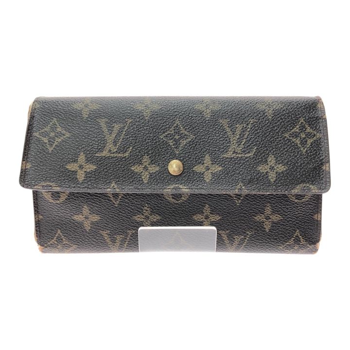 【良品】LOUIS VUITTON 三つ折り財布 長財布 モノグラム レザー LOUIS VUITTON モノグラム 長財布