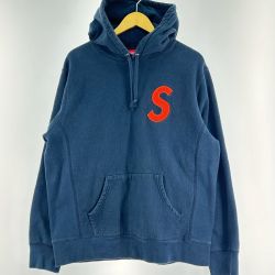 ▼▼ Supreme シュプリーム パーカー 17AW Sロゴ SIZE L メンズ ネイビー Bランク