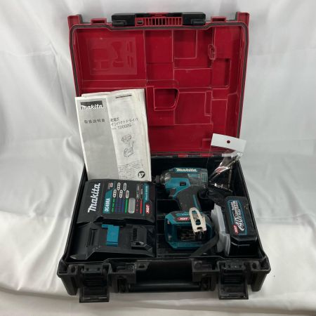 MAKITA マキタ インパクトドライバ 充電器・充電池1個・ケース付 40v 充電回数79回 TD002GRDX