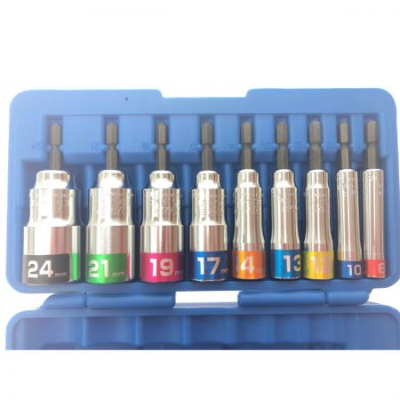  トップ工業 18V対応 電動ドリル用 コンパクトソケットセット 9本組 EDS-824CS 