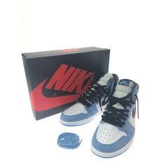  NIKE ナイキ メンズスニーカー AIR JORDAN 1 RETRO HIGH OG 28cm 555088-134 ブルー×ホワイト Bランク
