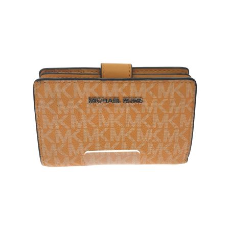  MICHAEL KORS マイケルコース レディース 二つ折り財布 アウトレット シグネチャー D35F8gtvf2bnymlt オレンジ