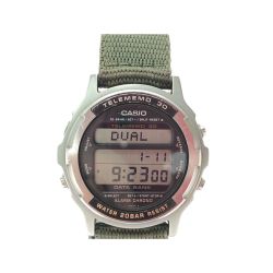 ▼▼ CASIO カシオ メンズ 腕時計 クオーツ デジタルウォッチ データバンク テレメモ スクリューバック DW-3200 Bランク