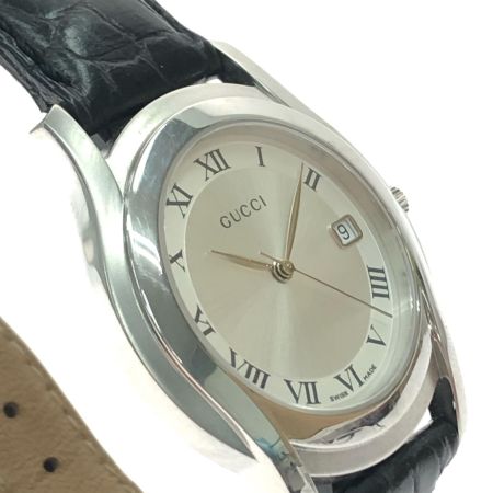  GUCCI グッチ メンズ腕時計 ボーイズ クオーツ デイト ローマ数字 ホワイト文字盤 5500M
