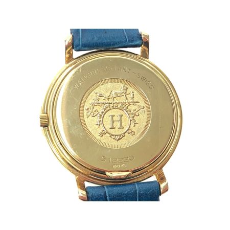  HERMES エルメス レディース腕時計 クオーツ Ruban ルバン ホワイト文字盤 K18 金無垢 総重量35.8g ベルト社外品