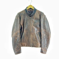 ▼▼ HARLEY-DAVIDSON ハーレーダビッドソン ライダースジャケット SIZE M メンズ シングル ブラウン Bランク