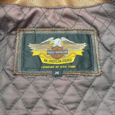  HARLEY-DAVIDSON ハーレーダビッドソン ライダースジャケット SIZE M メンズ シングル ブラウン