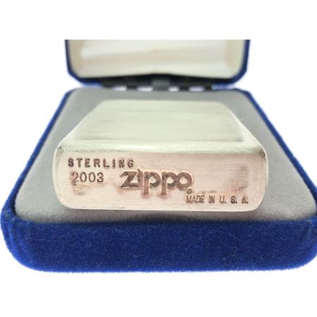  ZIPPO ジッポー オイルライター スターリングシルバー 2003 ケース付 純銀製