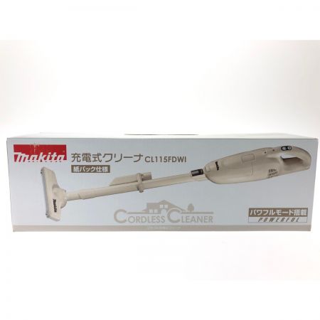  MAKITA マキタ コードレス式 充電式クリーナー 紙パック仕様 CL115FDW1 ホワイト