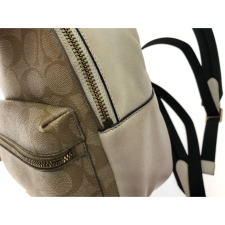  COACH コーチ レディース リュックサック シグネチャー アウトレット 小さめリュック F58315 ベージュ