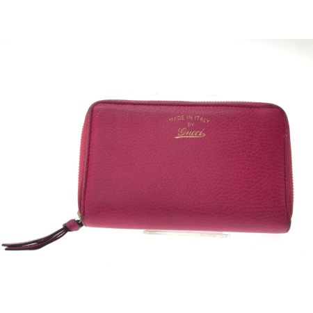  GUCCI グッチ レディース ラウンドファスナー スウィング ウォレッ 354497 ショッキングピンク