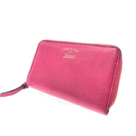  GUCCI グッチ レディース ラウンドファスナー スウィング ウォレッ 354497 ショッキングピンク