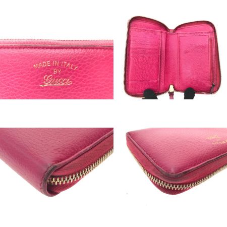  GUCCI グッチ レディース ラウンドファスナー スウィング ウォレッ 354497 ショッキングピンク