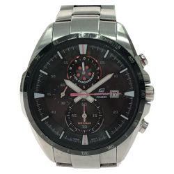 ▼▼ CASIO カシオ メンズ腕時計 ソーラー充電 クロノグラフ EDIFICE エディフィス デイト EFR-530SBBJ Bランク