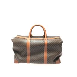 ▼▼ CELINE セリーヌ ユニセックス オールドセリーヌ マカダム柄 ボストンバッグ ブラウン Bランク