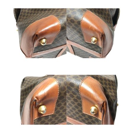  CELINE セリーヌ ユニセックス オールドセリーヌ マカダム柄 ボストンバッグ ブラウン