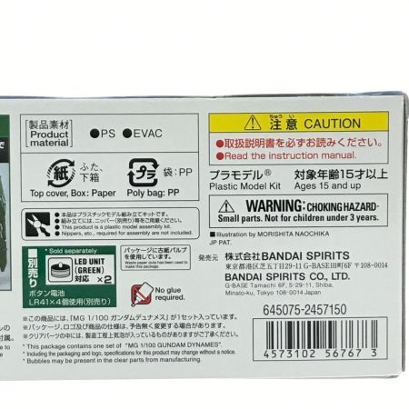  BANDAI バンダイ プラモデル 1/100 MG GN-002 ガンダムデュナメス