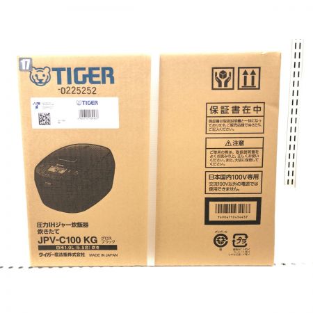  Tiger タイガー 圧力IHジャー炊飯器 炊きたて 5.5合炊き 土鍋コート釜 粒立ち保温 JPV-C100 グロスブラック 