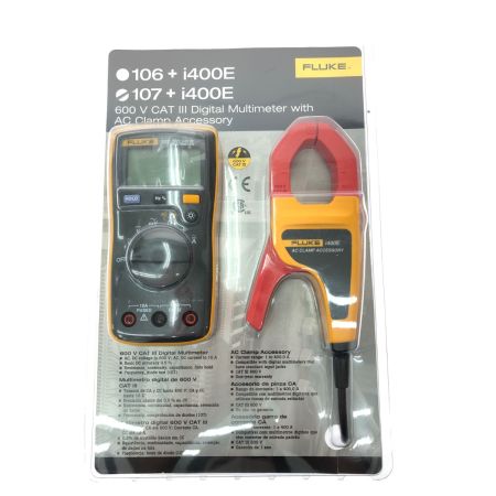  FLUKE ポケットサイズ マルチメータ i400E 電流クランプ付キット 107+i400E