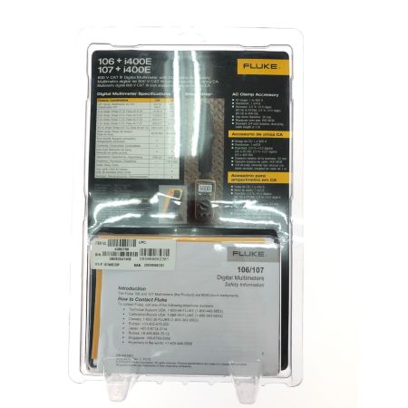  FLUKE ポケットサイズ マルチメータ i400E 電流クランプ付キット 107+i400E