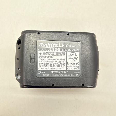  MAKITA マキタ バッテリー 充電回数(6回)/過放電(0%)/過負荷(0%) BL1860B