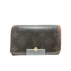 ▼▼ LOUIS VUITTON ルイヴィトン 二つ折り財布 L字ファスナー モノグラム ポルト モネ・ピエ トレゾール M61730 ブラウン Cランク
