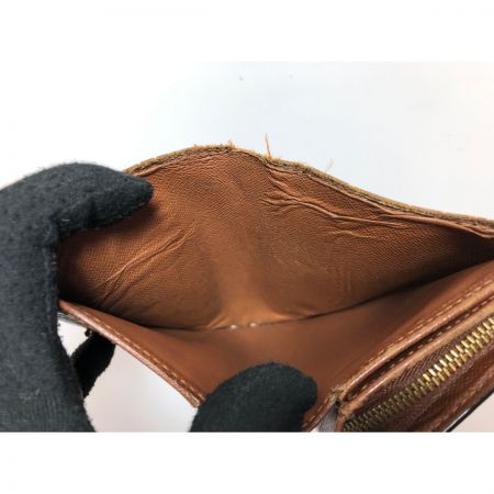  LOUIS VUITTON ルイヴィトン 二つ折り財布 L字ファスナー モノグラム ポルト モネ・ピエ トレゾール M61730 ブラウン