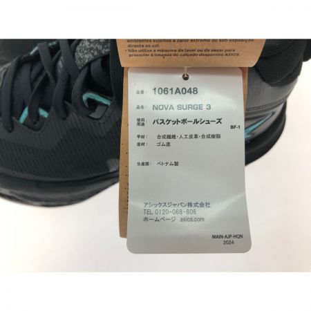  asics アシックス メンズ バスケットシューズ NOVA SURGE 3 ノヴァサージ3 27cm タグ付 1061A048 ブラック