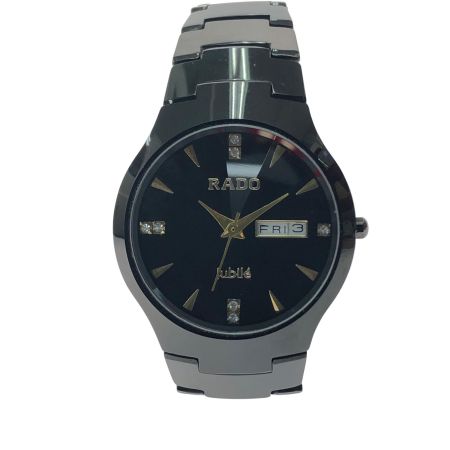  RADO ラドー メンズ 腕時計 クオーツ ジュビリー デイデイト タングステン 8020G ブラック