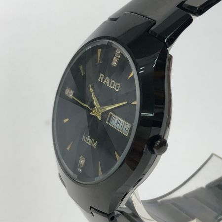  RADO ラドー メンズ 腕時計 クオーツ ジュビリー デイデイト タングステン 8020G ブラック