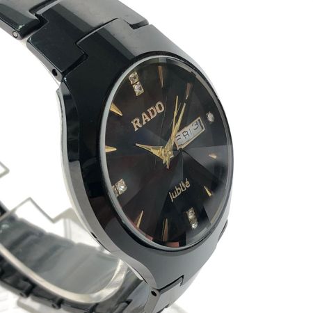  RADO ラドー メンズ 腕時計 クオーツ ジュビリー デイデイト タングステン 8020G ブラック