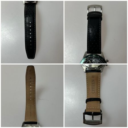  CITIZEN シチズン クロノグラフ ソーラー充電 レザー メンズ腕時計 CA4558-16E