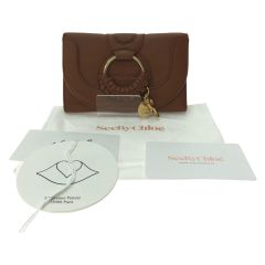  see by chloe シーバイクロエ レディース 三つ折り財布 HANA ハナ トライフォールドウォレット ブラウン Bランク