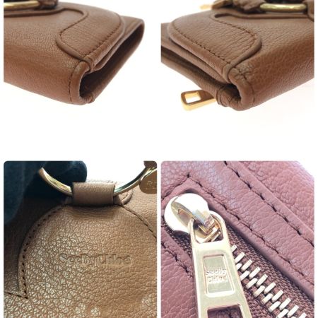  see by chloe シーバイクロエ レディース 三つ折り財布 HANA ハナ トライフォールドウォレット ブラウン