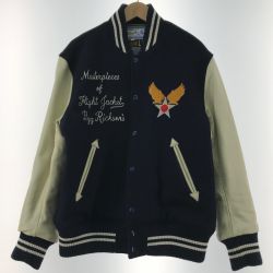 ▼▼ BUZZ RICKSON'S バズ リクソンズ スタジャン SIZE 40 アワードジャケット  WV14217 ネイビー Bランク